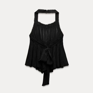 Zara gathered halter top S